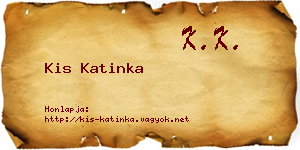 Kis Katinka névjegykártya