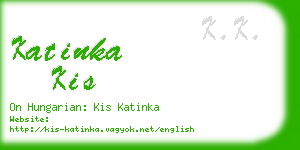 katinka kis business card